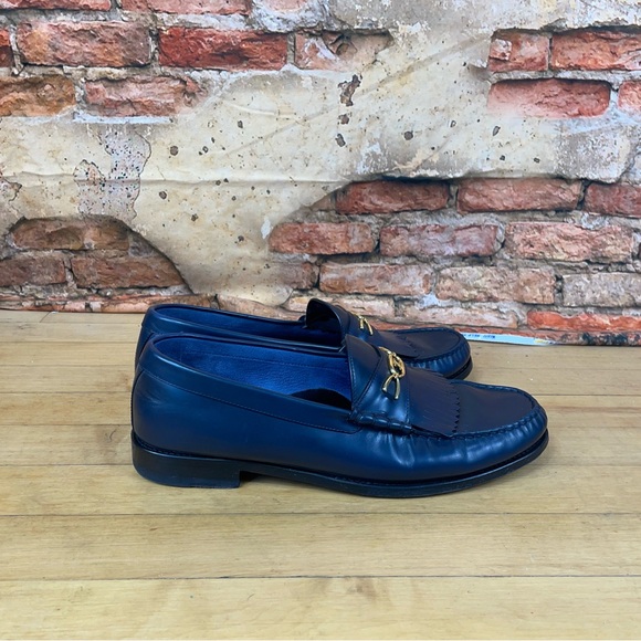 Celine Leather Luco Triomphe Kiltie Men’s Loafers - Picture 8 of 15